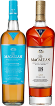 Macallan Edition 6 and Macallan Double Cask 18 Year Old Single Malt Whisky Bundle 2 x 700ml